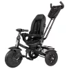 QPlay Prémium 6 az 1-ben háromkerekű és babakocsi kormánykerékkel és tetővel, fekete