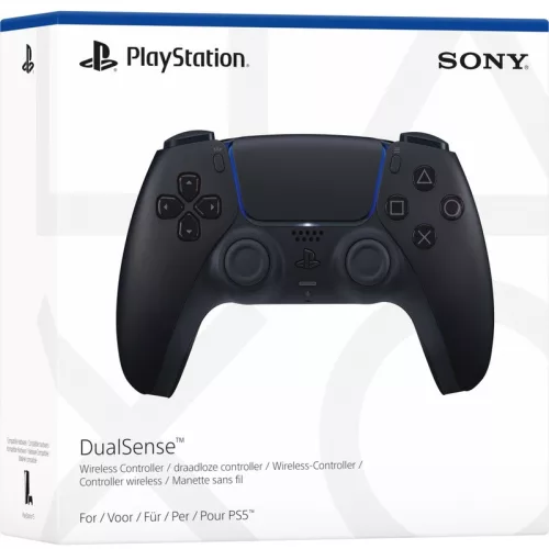 PS5 DualSense vezeték nélküli kontroller – Midnight Black, fekete