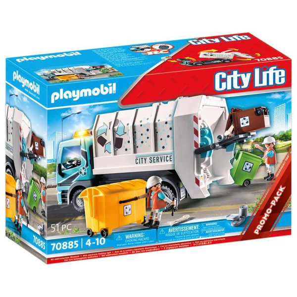 PLAYMOBIL City Life 70885 Szemetesautó villogó fénnyel – 1. kép