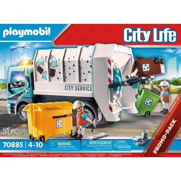 PLAYMOBIL City Life 70885 Szemetesautó villogó fénnyel – 6. kép