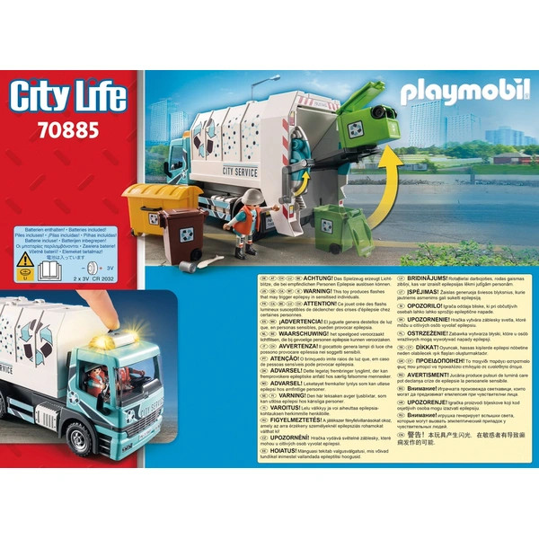 PLAYMOBIL City Life 70885 Szemetesautó villogó fénnyel – 7. kép