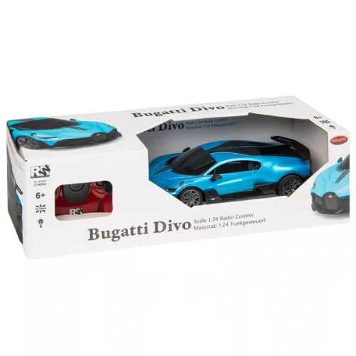 Bugatti Divo távirányítós autó 1:24 méretarányú, kék, 3–5 év, Többszínű