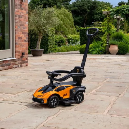 Lamborghini 63 kisautó tolókarral és hanggal, narancssárga