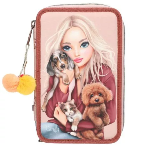 TOPModel Fur Ever Friends 3 rekeszes tolltartó