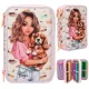 TOPModel Sunny Dog 3 rekeszes tolltartó