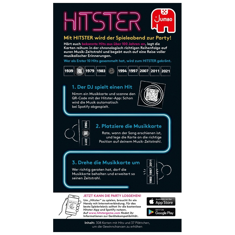 Jumbo Hitster Original zenei társasjáték, alternatív kép 5