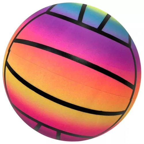Szivárványszínű softball labda, 23 cm, 3–5 év, Többszínű