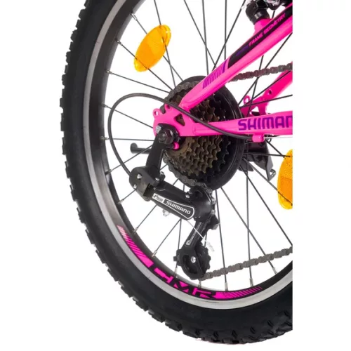 20 colos Luna gyermek mountain bike, neonrózsaszín