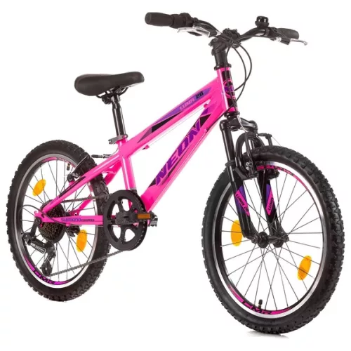 20 colos Luna gyermek mountain bike, neonrózsaszín
