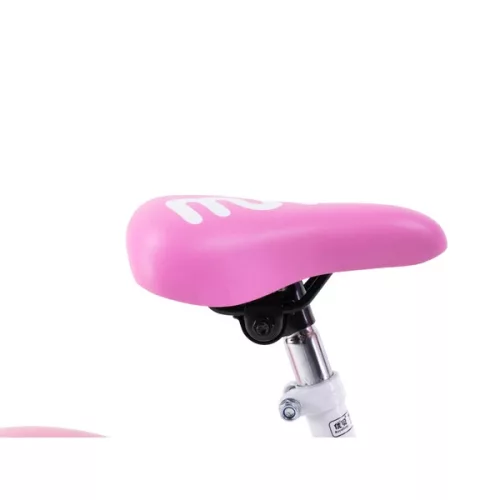 14 colos gyermekbicikli Chipmunk Lollipop pótkerekekkel, rózsaszín és fehér színben