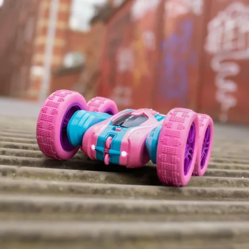 Spin N' Stunt RC autó 1:24 rózsaszín/kék, 3–5 év, Többszínű