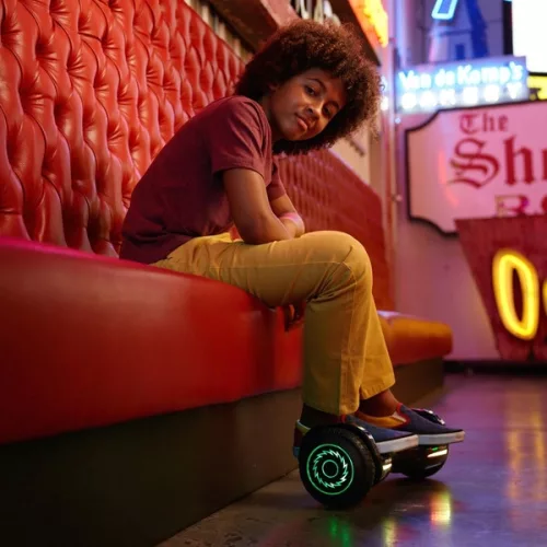 Razor Hoverboard Hovertrax Prizma LED lámpával, fekete, 3–5 év, Többszínű