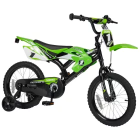   16 colos Moto X gyerekkerékpár kiegészítő kerekekkel, motocross stílusban