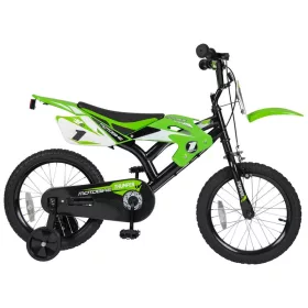   16 colos Moto X gyerekkerékpár kiegészítő kerekekkel, motocross stílusban