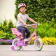 12 colos Suzy gyerekkerékpár kiegészítő kerekekkel, rózsaszín