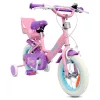 12 colos gyerekbicikli Suzy pótkerekekkel, rózsaszín