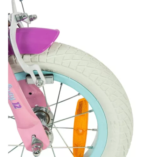 12 colos gyerekbicikli Suzy pótkerekekkel, rózsaszín