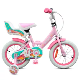   14 colos Verve Einhorn gyerekkerékpár kiegészítő kerekekkel, pink