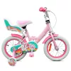 14 colos Verve Unicorn gyerekbicikli pótkerekekkel, rózsaszín