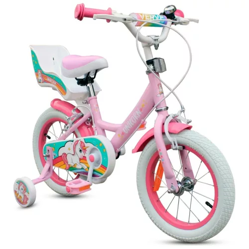 14 colos Verve Einhorn gyerekkerékpár kiegészítő kerekekkel, pink