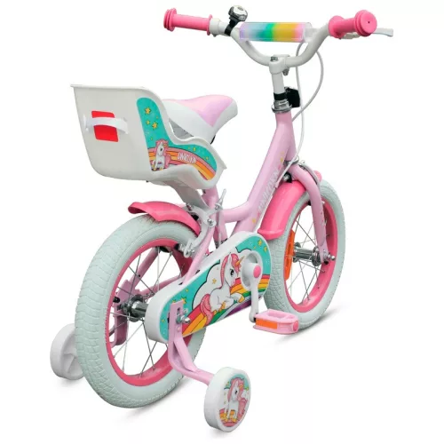 14 colos Verve Einhorn gyerekkerékpár kiegészítő kerekekkel, pink