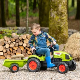 Claas Arion 410 pedálos traktor pótkocsival, Többszínű
