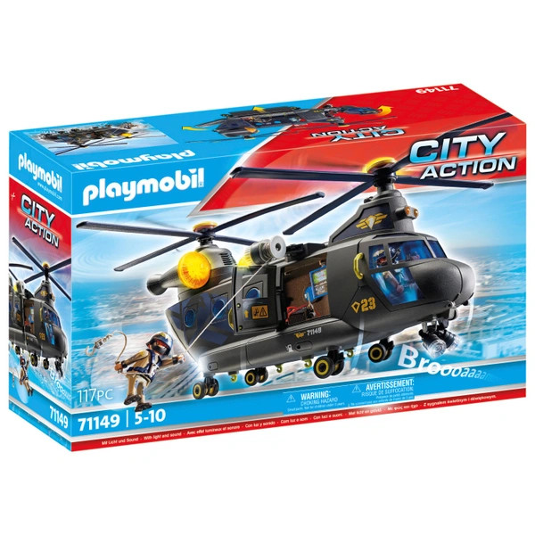 PLAYMOBIL City Action 71149 SWAT mentőhelikopter fénnyel és hanggal – alternatív kép 1