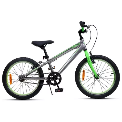 18 colos gyerekbicikli Verve ACE ezüstszürke/neonzöld