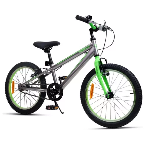 18 colos gyerekbicikli Verve ACE ezüstszürke/neonzöld