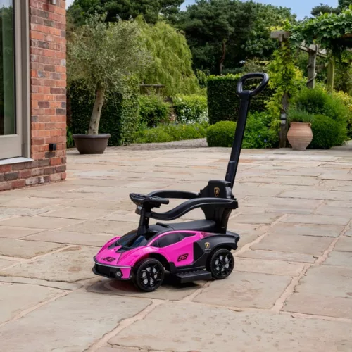 Lamborghini 63 kisautó tolókarral és hanggal, rózsaszín