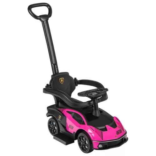Lamborghini 63 kisautó tolókarral és hanggal, rózsaszín