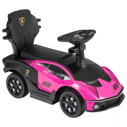 Lamborghini 63 kisautó tolókarral és hanggal, rózsaszín
