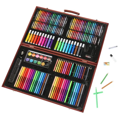 Crafty Co. Art Set Junior fa festőkészlet-koffer gyerekeknek, 180 részes