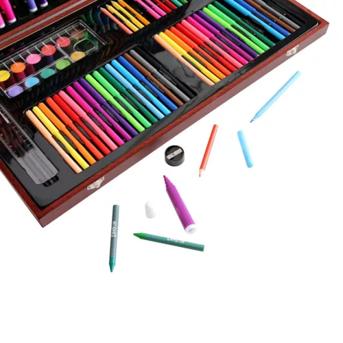 Crafty Co. Art Set Junior fa festőkészlet-koffer gyerekeknek, 180 részes