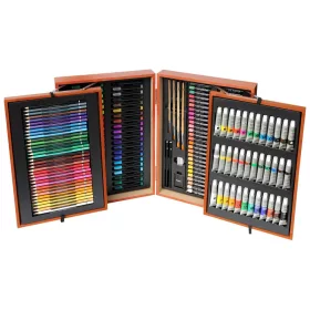   Crafty Co. Art Station fa festőkészlet-koffer gyerekeknek, 174 részes
