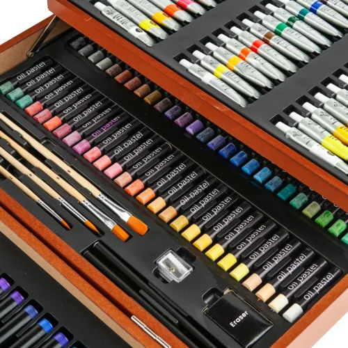 Crafty Co. Art Station fa festőkészlet-koffer gyerekeknek, 174 részes