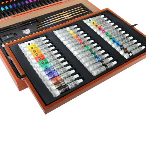 Crafty Co. Art Station fa festőkészlet-koffer gyerekeknek, 174 részes