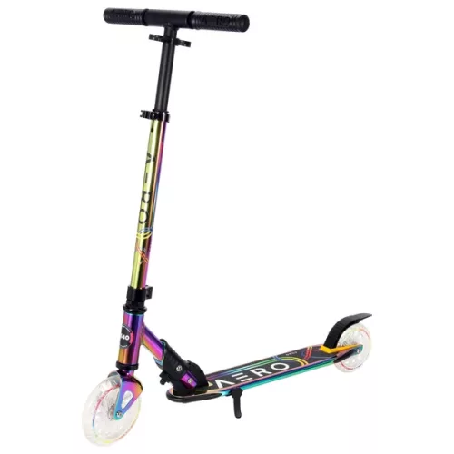 Aero Roller Neo Chrome Kick LED Kerekekkel, 3–5 év, Többszínű