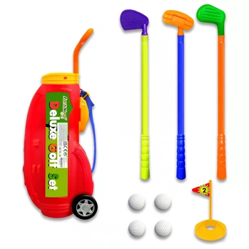 Deluxe golfkészlet gyerekeknek, 3–5 év, Többszínű
