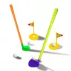 Deluxe golfkészlet gyerekeknek, 3–5 év, Többszínű
