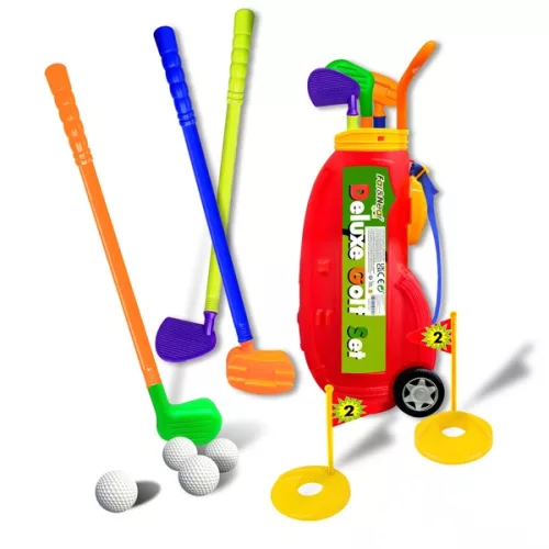 Deluxe golfkészlet gyerekeknek, 3–5 év, Többszínű