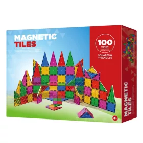 Magnetic Tiles mágneses építőelem szett, 100 darabos