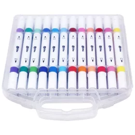 Crafty Co. dupla hegyű akrilmarker készlet, 24 db
