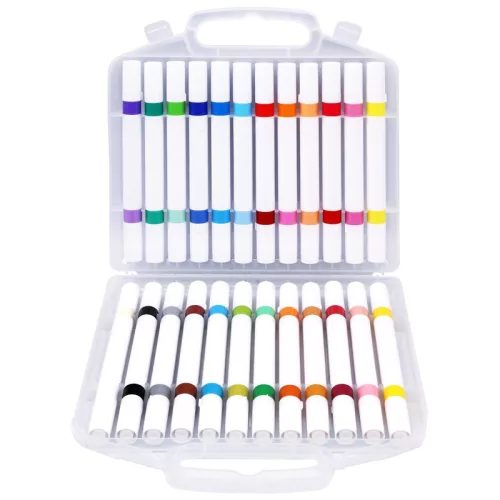 Crafty Co. dupla hegyű akrilmarker készlet, 24 db