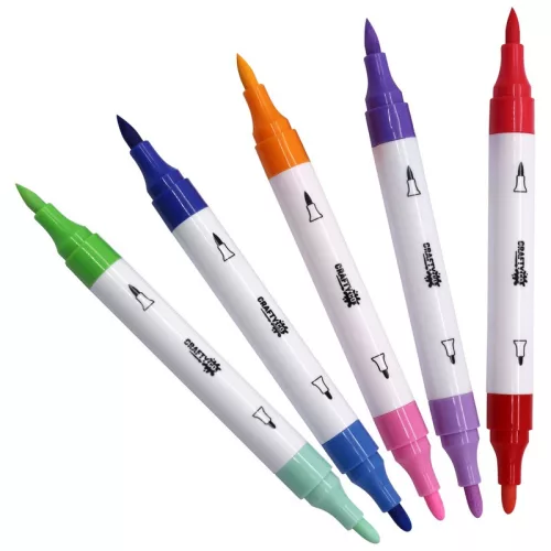 Crafty Co. dupla hegyű akrilmarker készlet, 24 db