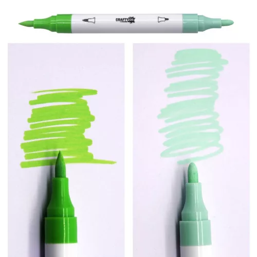 Crafty Co. dupla hegyű akrilmarker készlet, 24 db