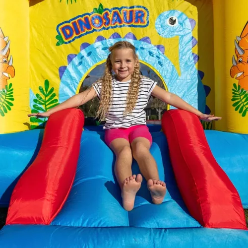 HappyHop Hüpfburg mit Rutsche Dinosaurier