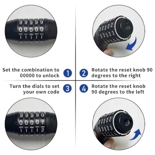 Dorich lánczár 5 számjegyű kombinációs zárral