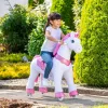 PonyCycle lovagolható unikornis játék, 4-es méret, fehér/pink