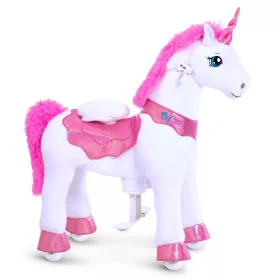   PonyCycle lovagolható unikornis játék, 4-es méret, fehér/pink